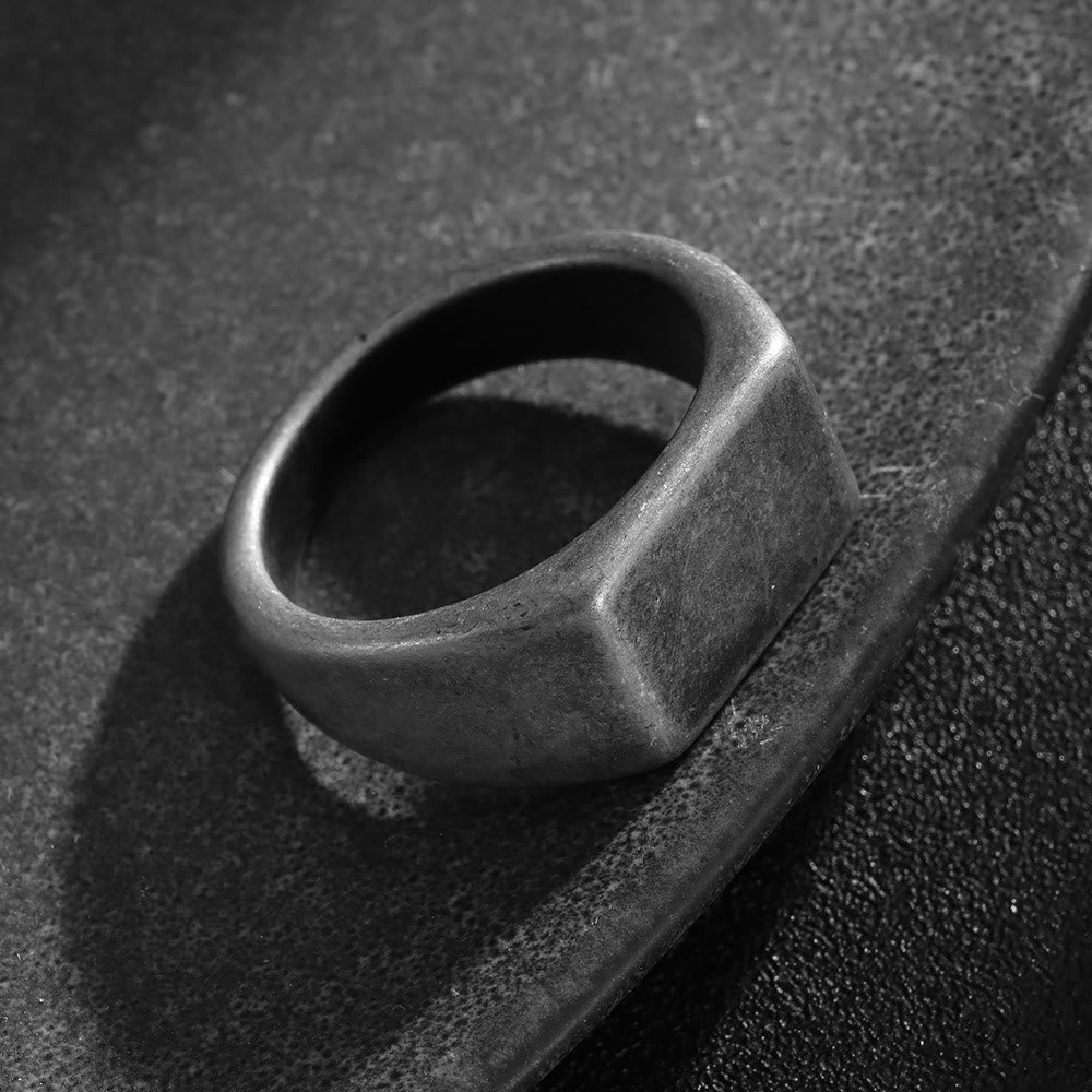 WorldNorse Polished Simple Rectangular Ring