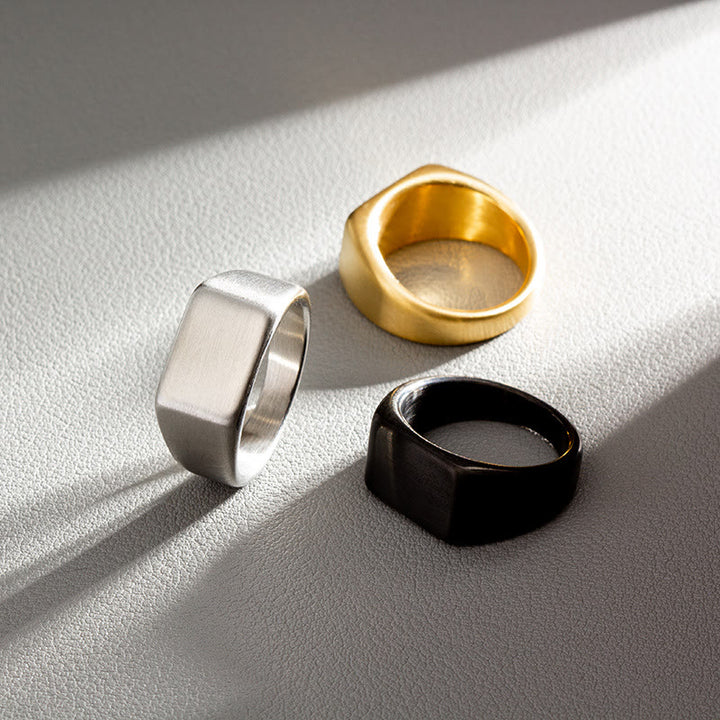 WorldNorse Polished Simple Rectangular Ring