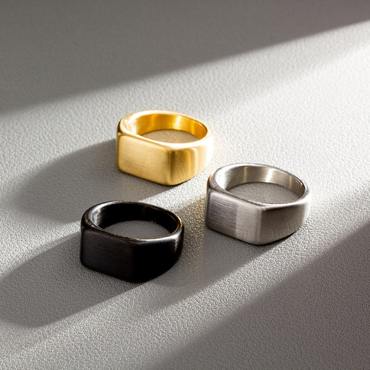 WorldNorse Polished Simple Rectangular Ring