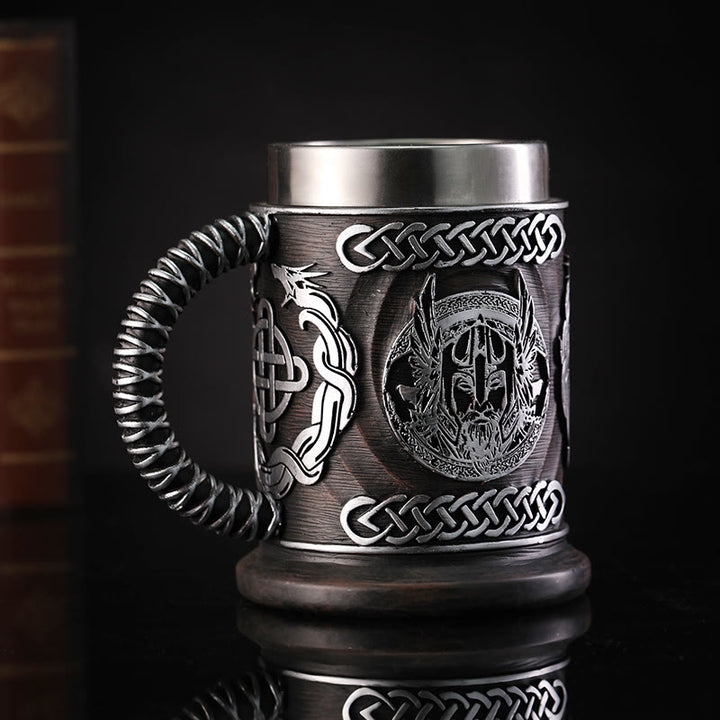 WorldNorse Viking Thor And Odin Celtic Knot Mug