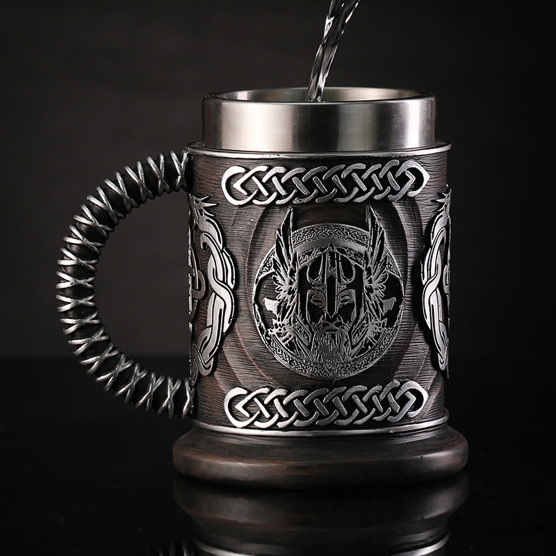 WorldNorse Viking Thor And Odin Celtic Knot Mug