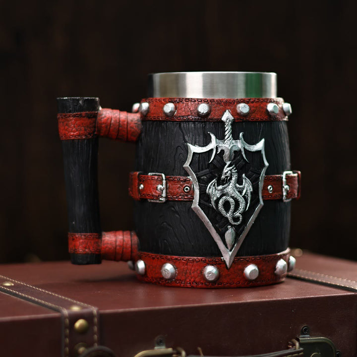 WorldNorse Norse Dragon Sword Tankard Beer Mug