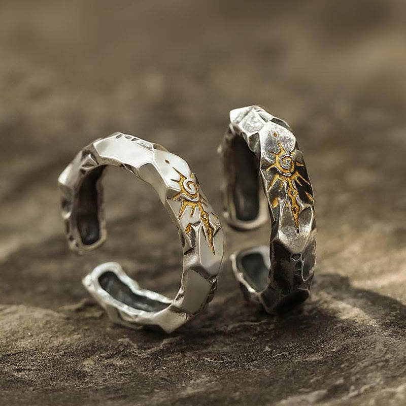 WorldNorse Wish Emblem Hammered Open Ring / Necklace / Earrings - image 5