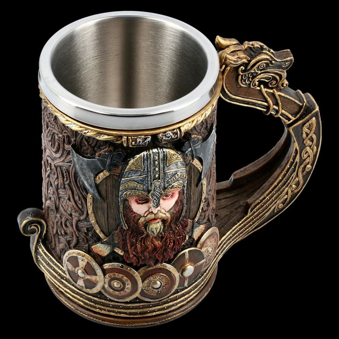 WorldNorse Odin Axe Norse Dragon Celtic Knot Mug