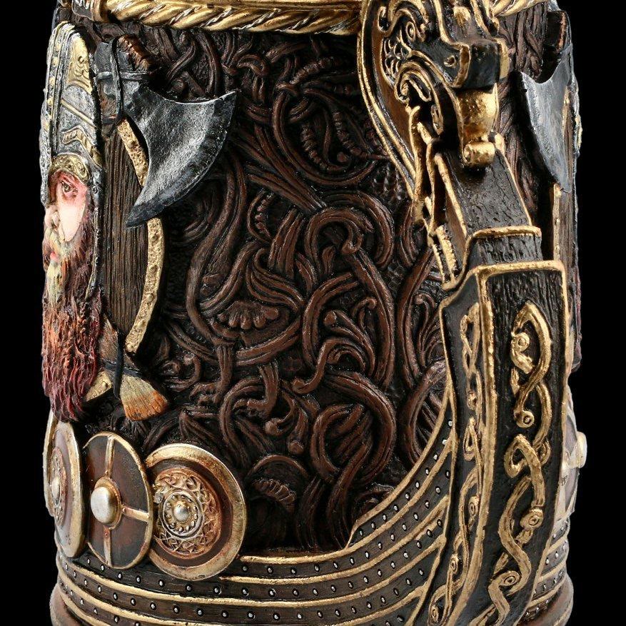 WorldNorse Odin Axe Norse Dragon Celtic Knot Mug