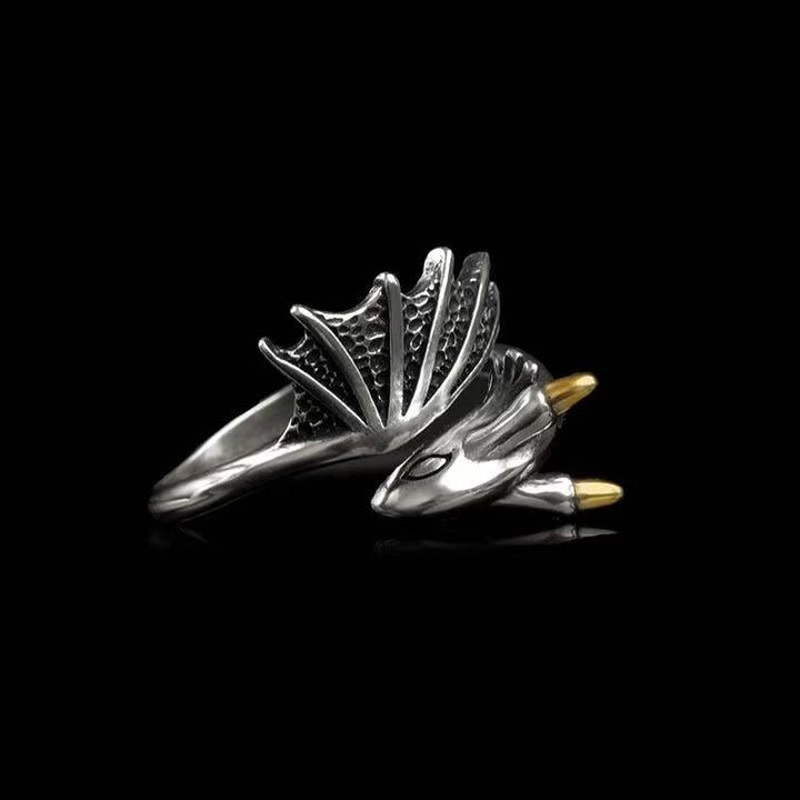 WorldNorse The Flying Dragon Vintage Ring