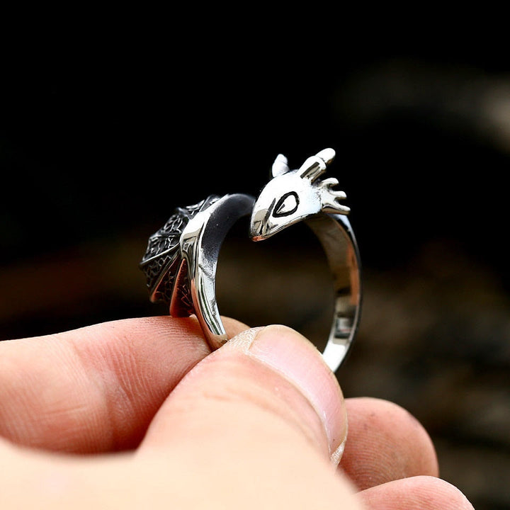 WorldNorse The Flying Dragon Vintage Ring