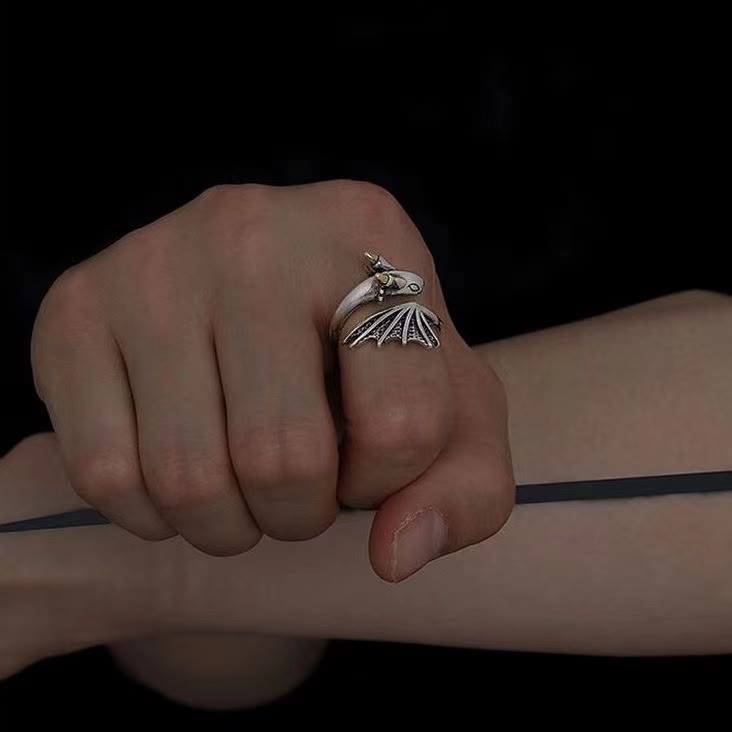 WorldNorse The Flying Dragon Vintage Ring