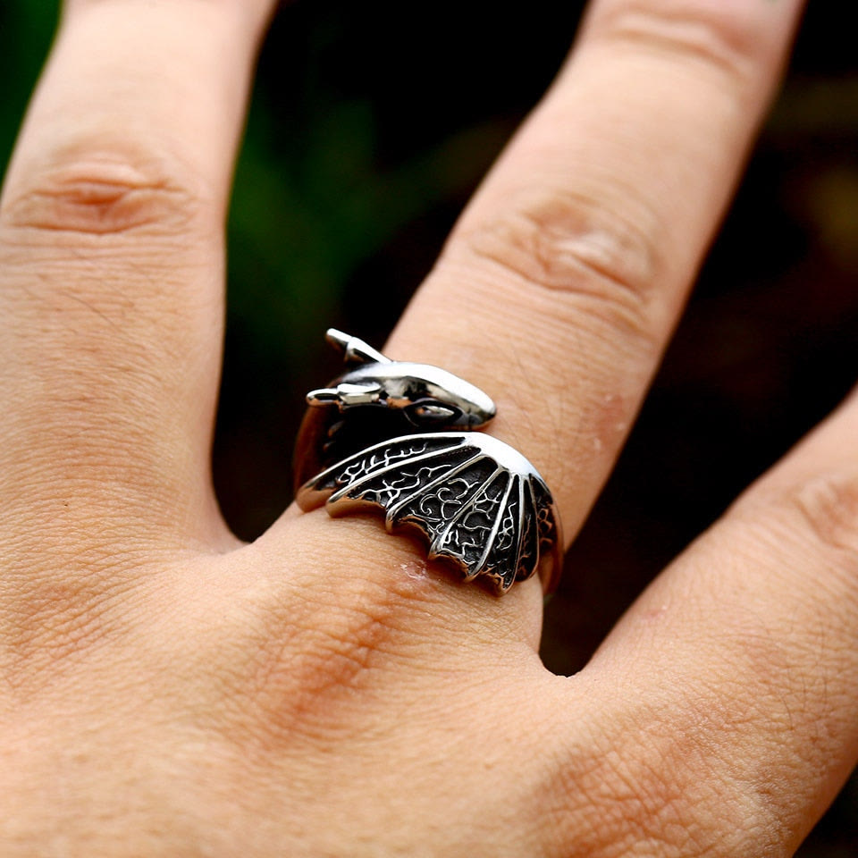 WorldNorse The Flying Dragon Vintage Ring