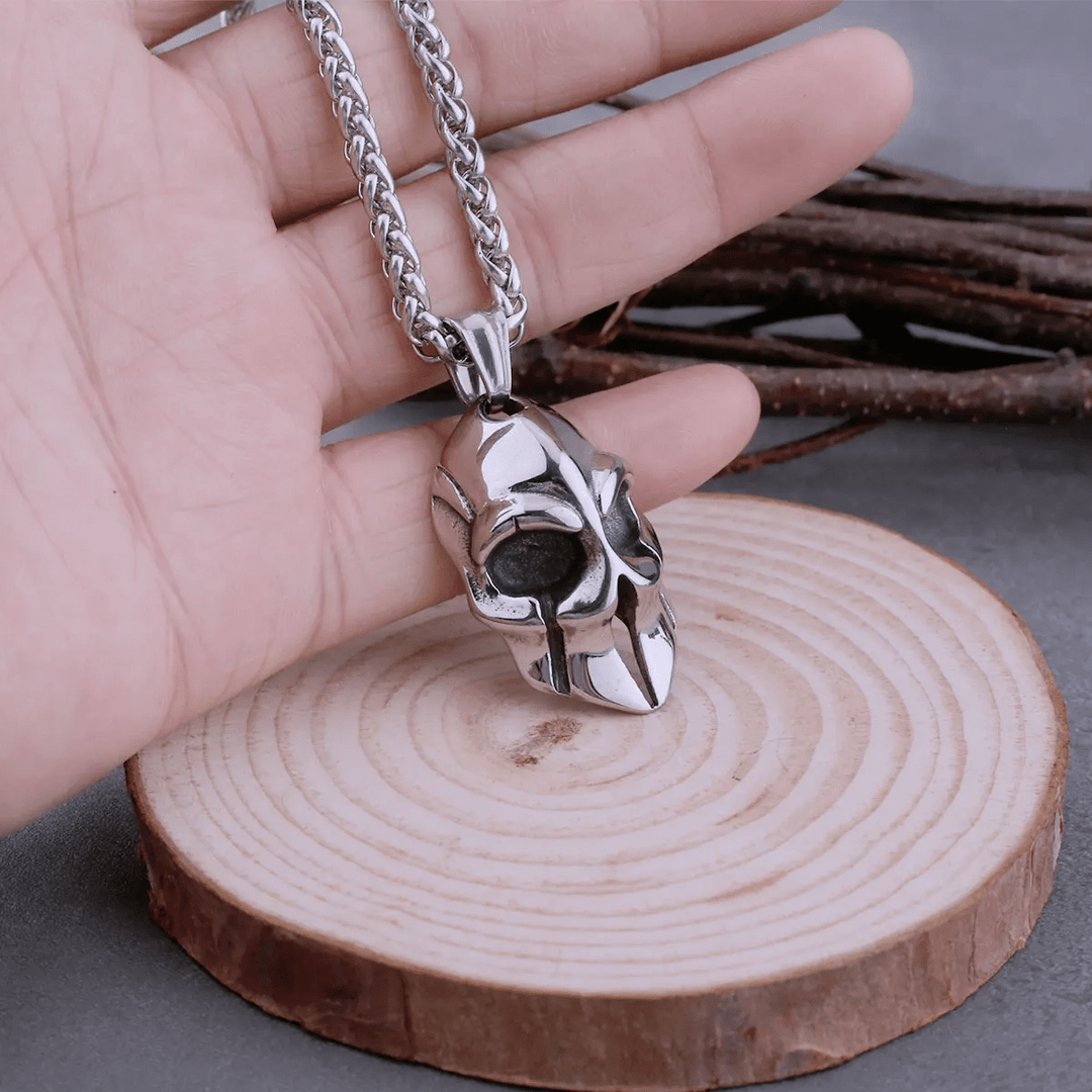 FREE Today: Power Warrior Helmet Mask Necklace