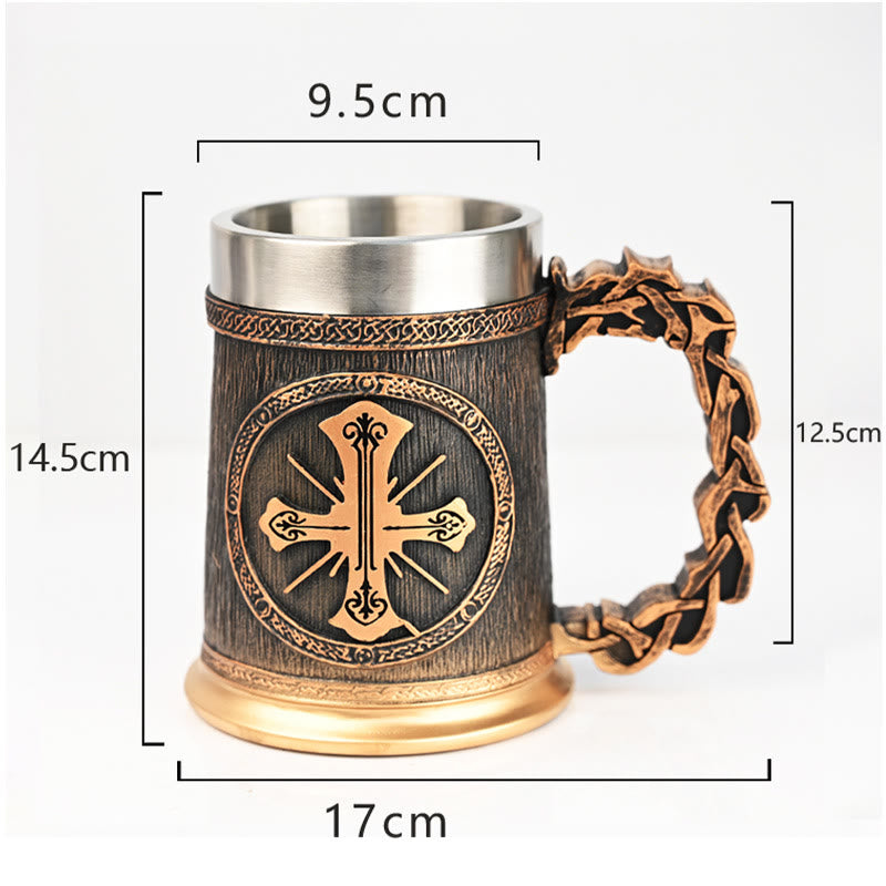 WorldNorse Cross Emblem Eagle Beer Mug