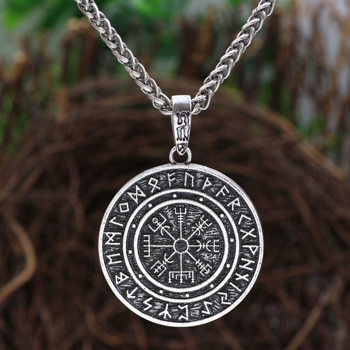 WorldNorse Vegvisir Rune Round Necklace