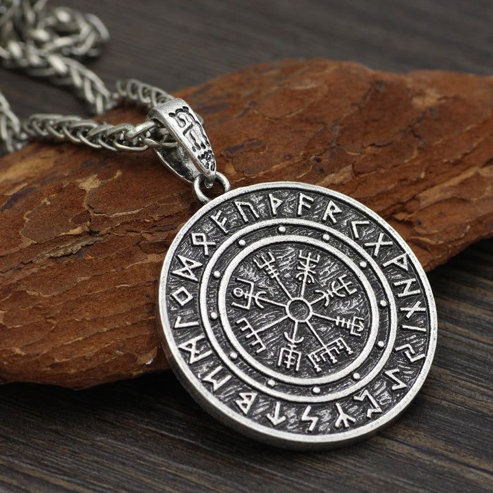 WorldNorse Vegvisir Rune Round Necklace