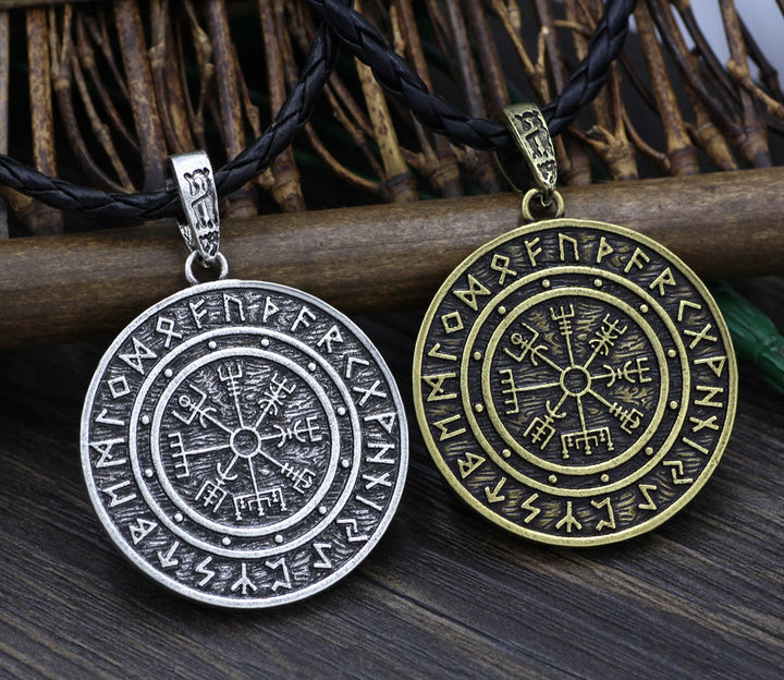 WorldNorse Vegvisir Rune Round Necklace