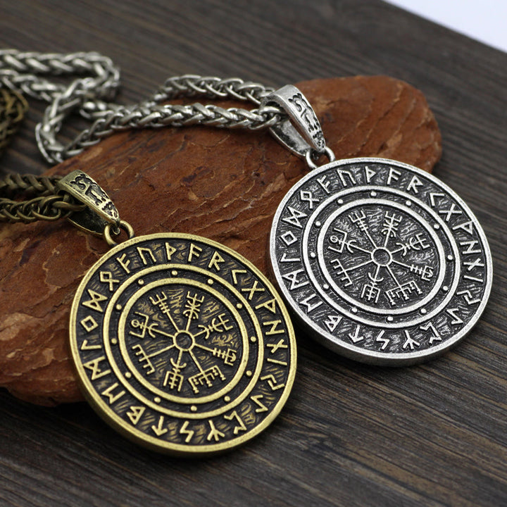 WorldNorse Vegvisir Rune Round Necklace