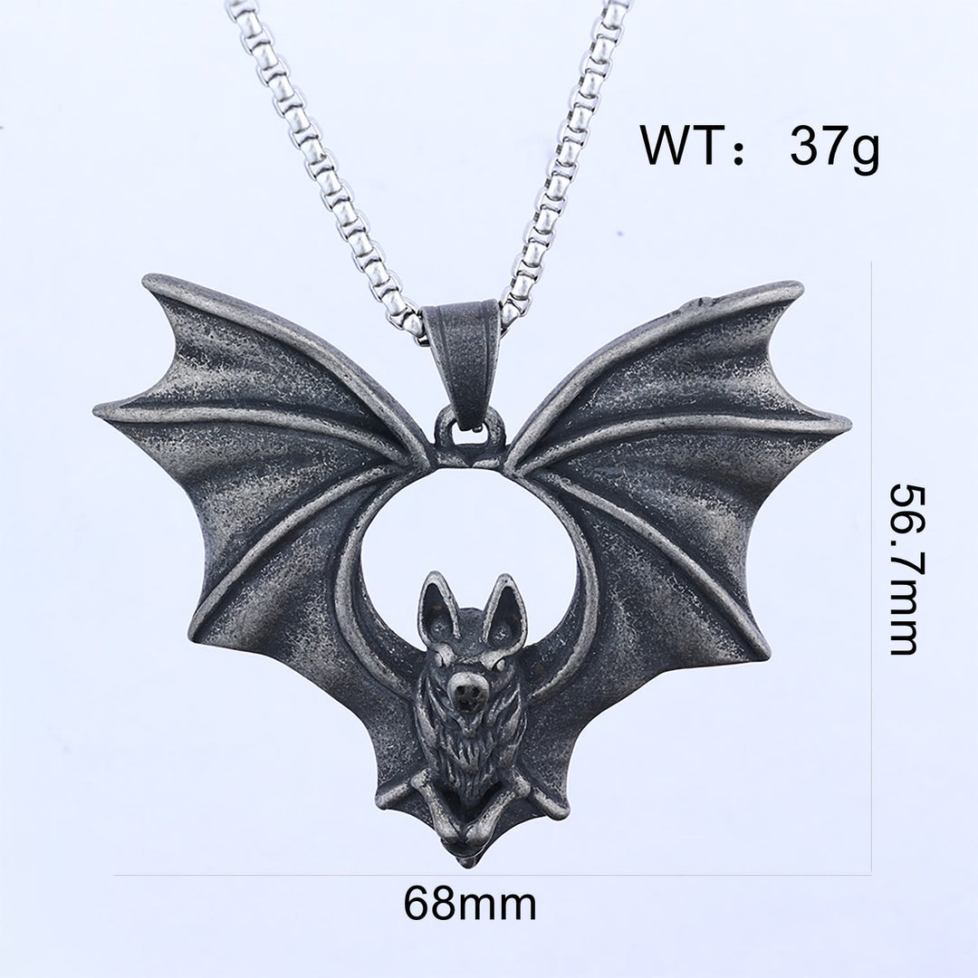 WorldNorse Gothic Dark Bat Necklace