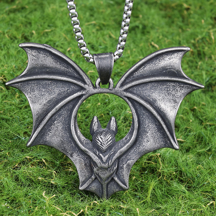 WorldNorse Gothic Dark Bat Necklace