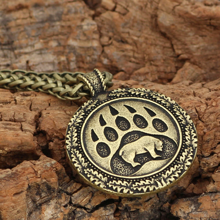 WorldNorse Viking Bear Paw Two Sided Necklace