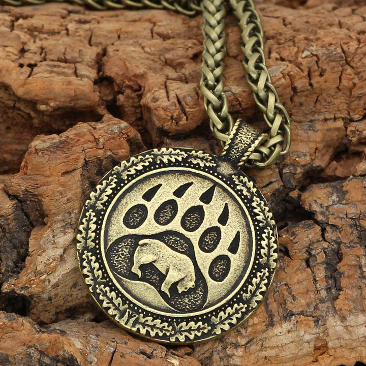 WorldNorse Viking Bear Paw Two Sided Necklace