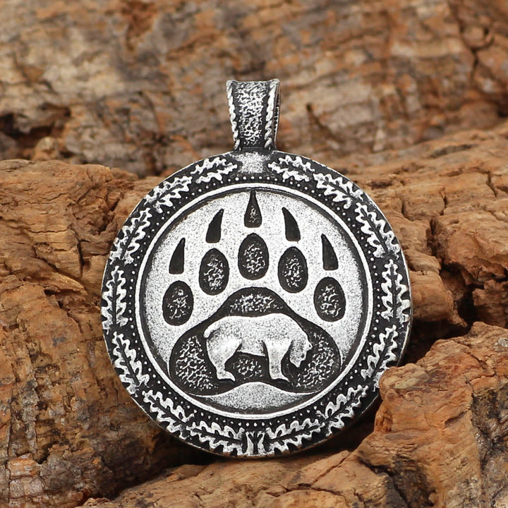 WorldNorse Viking Bear Paw Two Sided Necklace