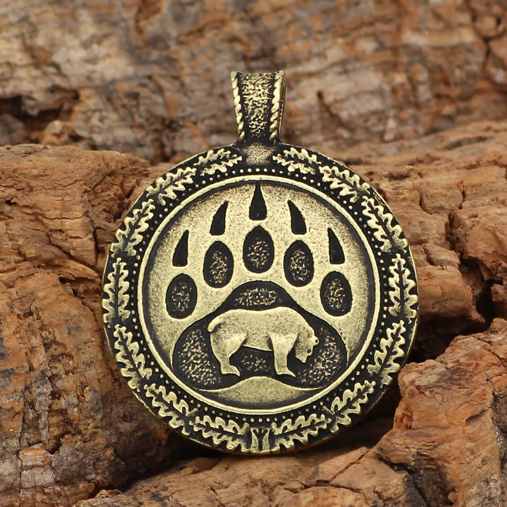 WorldNorse Viking Bear Paw Two Sided Necklace