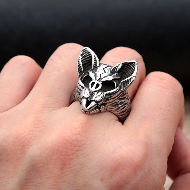 WorldNorse Bat Head Biker Ring