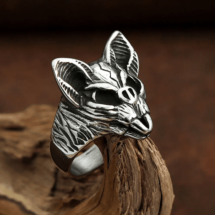 WorldNorse Bat Head Biker Ring