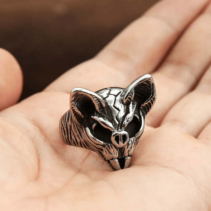 WorldNorse Bat Head Biker Ring