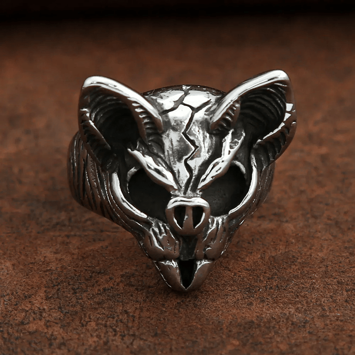 WorldNorse Bat Head Biker Ring