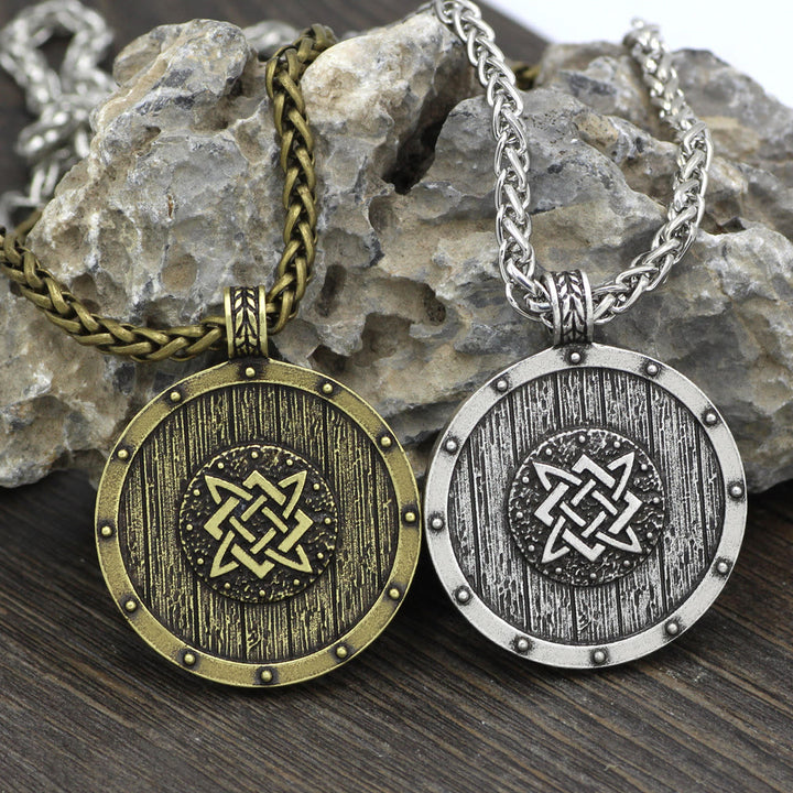 WorldNorse Viking Round Shield Necklace