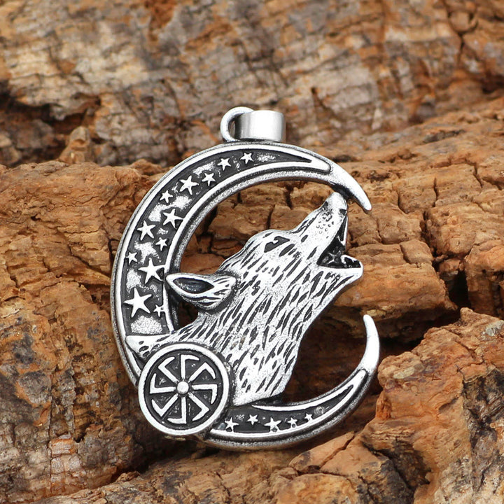 WorldNorse Cresent Moon Star Wolf Necklace - image 4