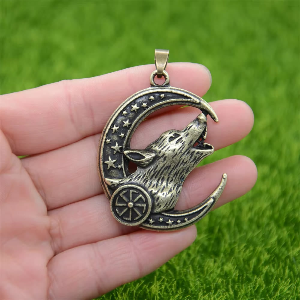 WorldNorse Cresent Moon Star Wolf Necklace - image 6