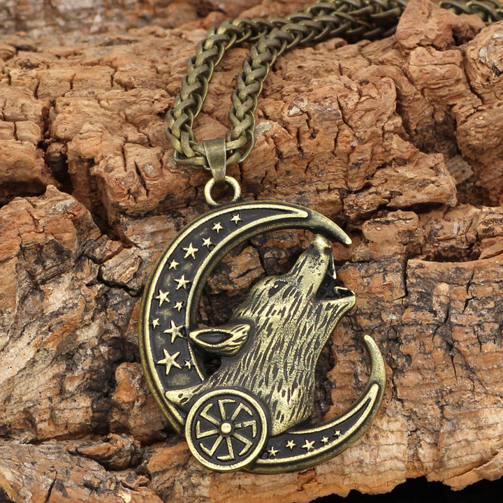 WorldNorse Cresent Moon Star Wolf Necklace - image 8