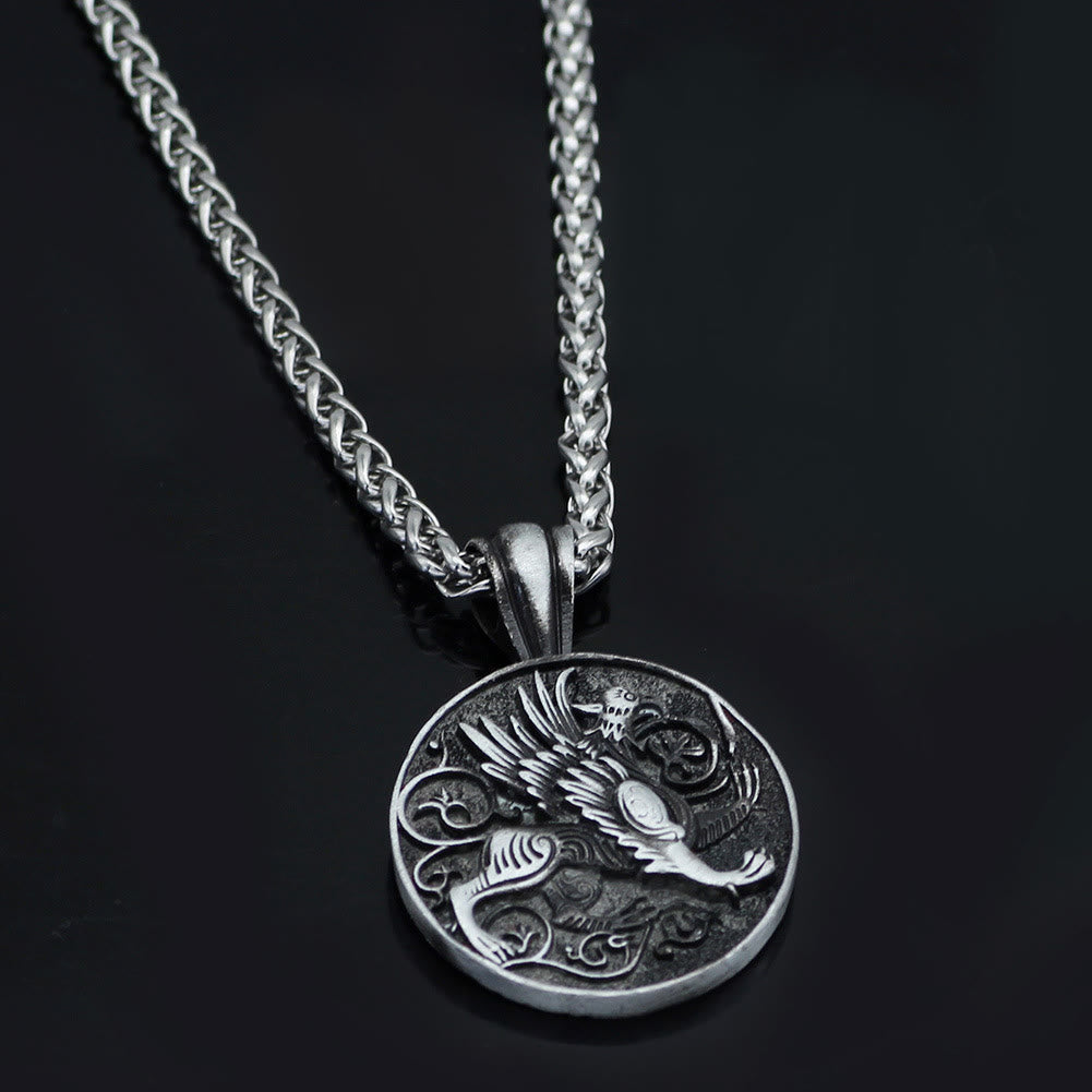 WorldNorse Nordic Griffin Medallion Necklace