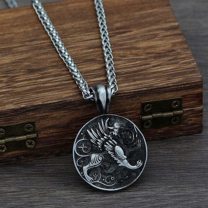 WorldNorse Nordic Griffin Medallion Necklace