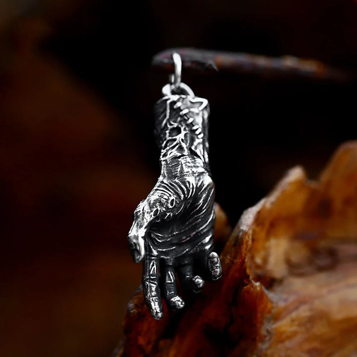WorldNorse Skull Hand Bone Necklace - Necklace - image 0