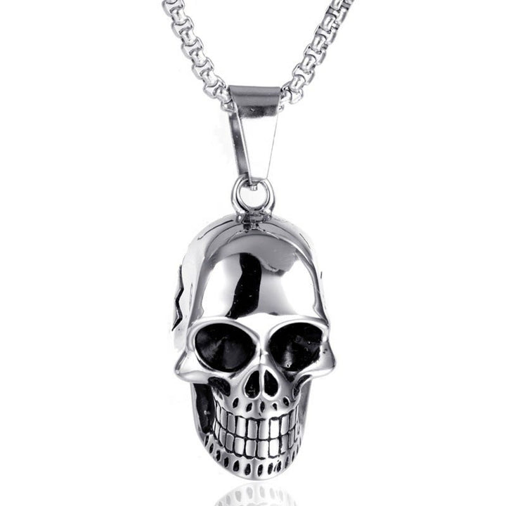 WorldNorse Stainless Steel Skull Pendant Necklace