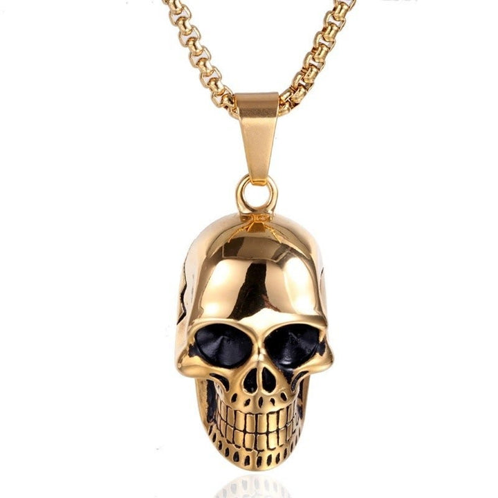 WorldNorse Stainless Steel Skull Pendant Necklace