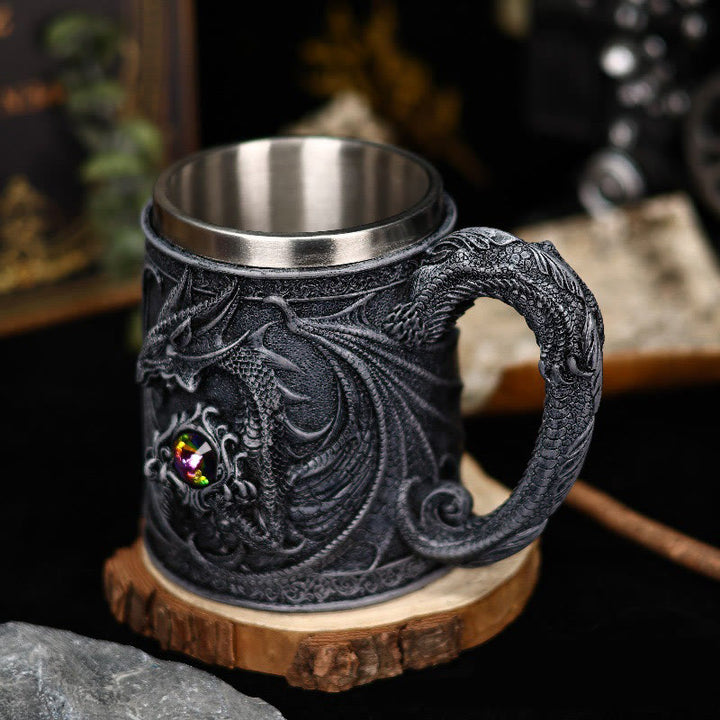 WorldNorse Medieval Nordic Fly Dragon Mug