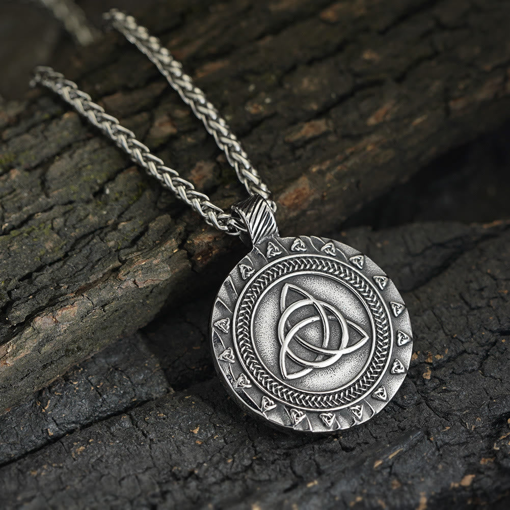 WorldNorse Triquetra Warrior Medallion Necklace