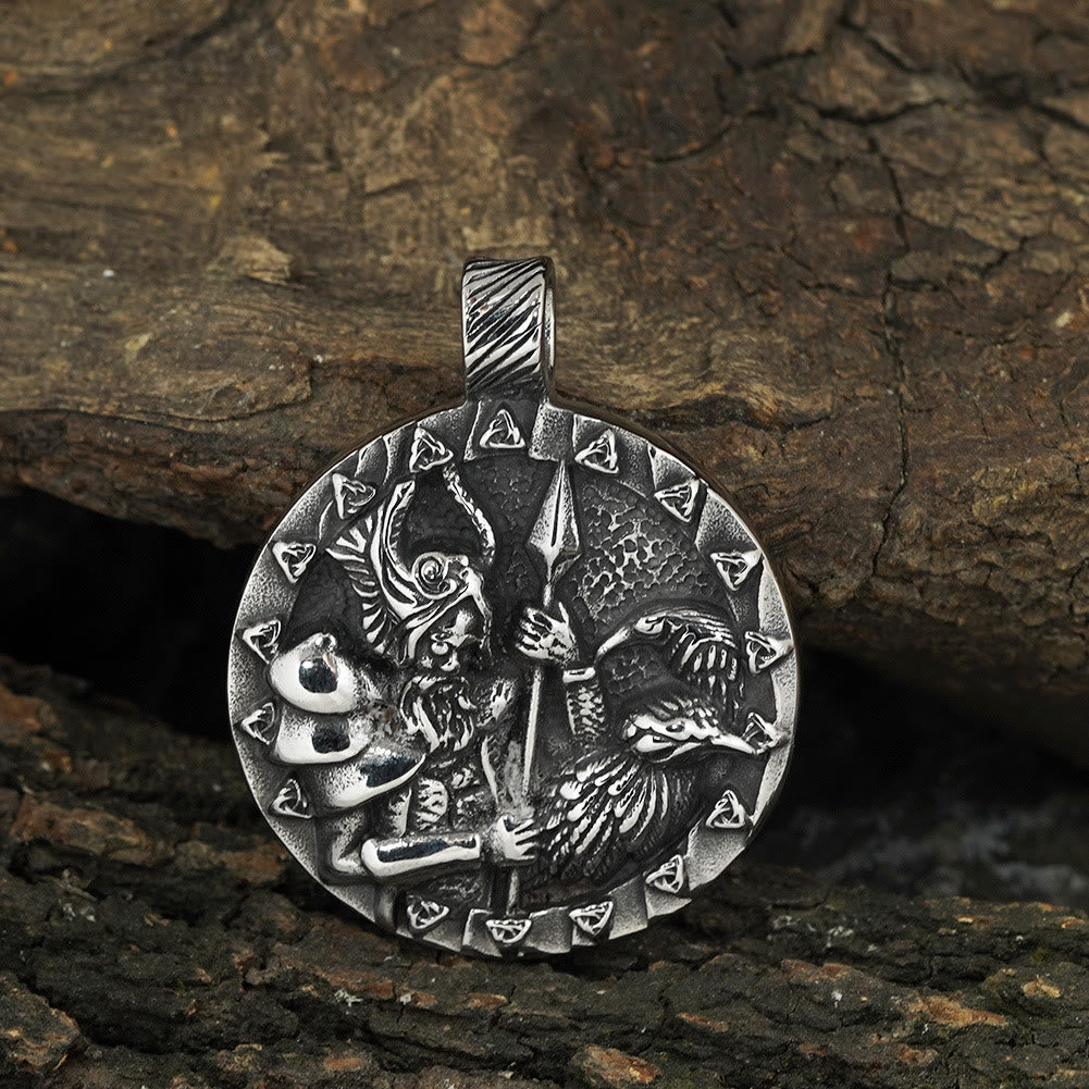 WorldNorse Triquetra Warrior Medallion Necklace