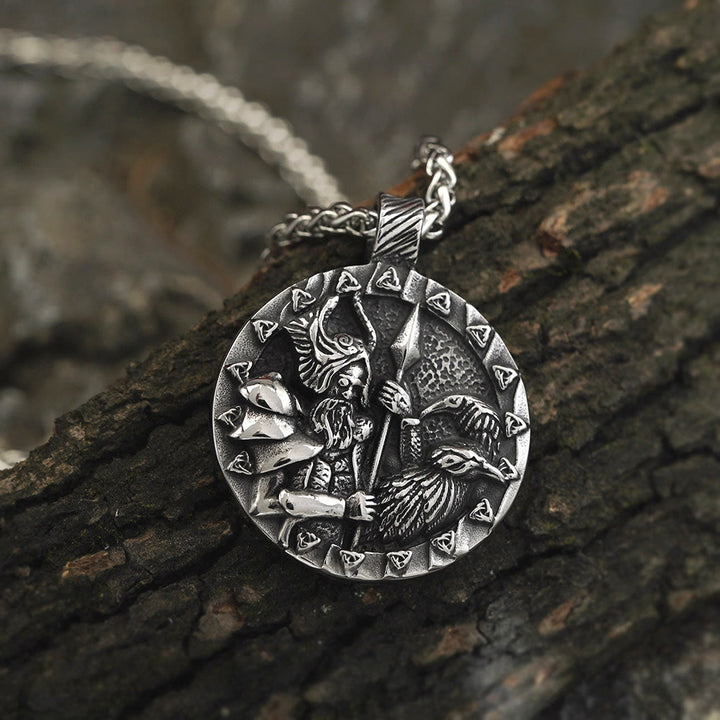 WorldNorse Triquetra Warrior Medallion Necklace