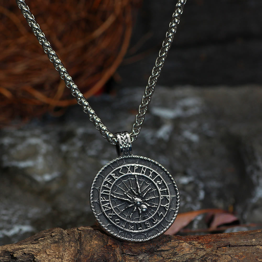 WorldNorse Viking Rune Spider Necklace