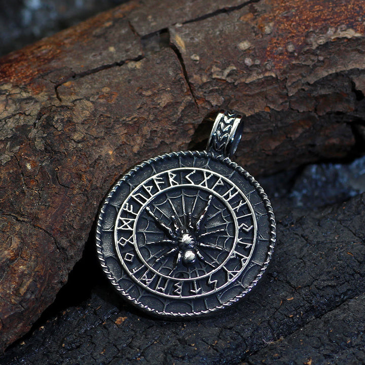 WorldNorse Viking Rune Spider Necklace