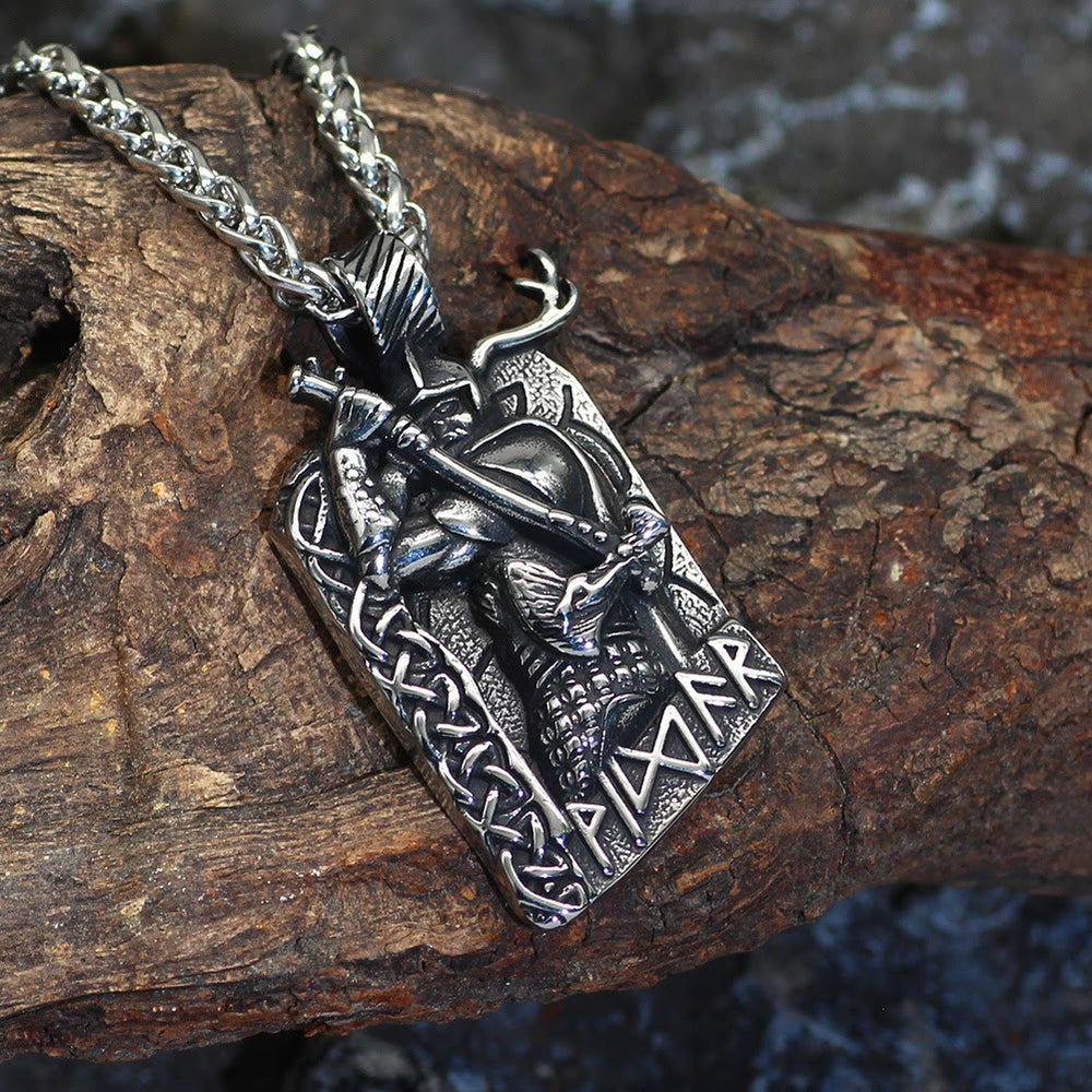 WorldNorse  Celtic Knot Rune Axe Necklace - image 1