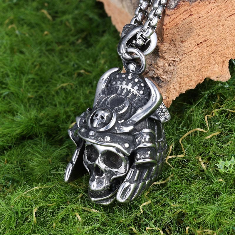 WorldNorse Samurai Skull Ghost Necklace - image 2