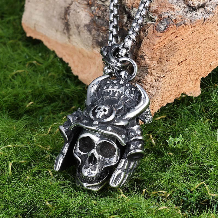WorldNorse Samurai Skull Ghost Necklace - image 1