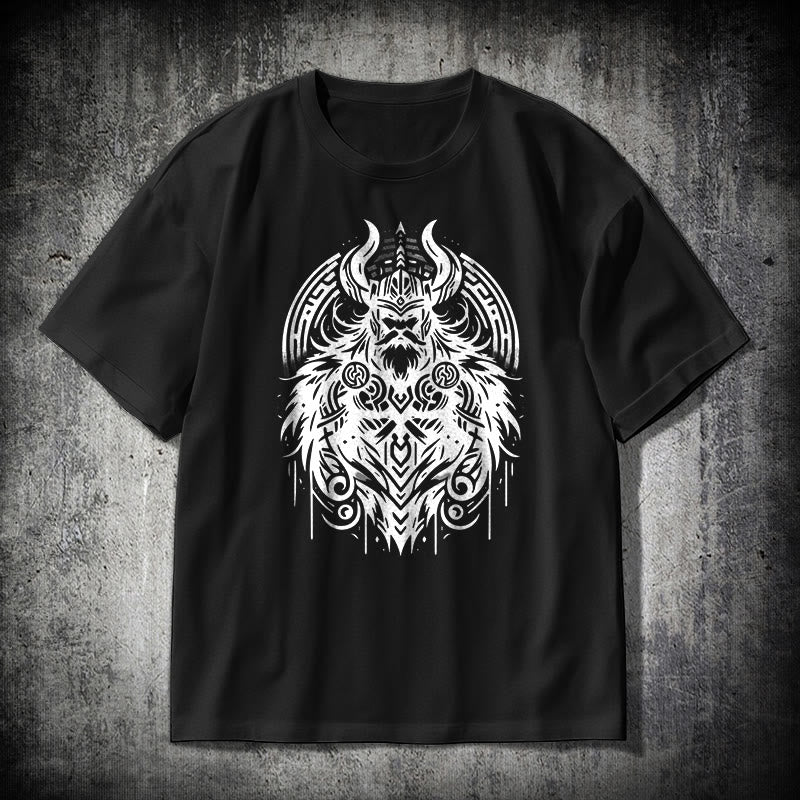 WorldNorse Odin Warrior Viking Style T-shirt - Black - 2XL - image 0