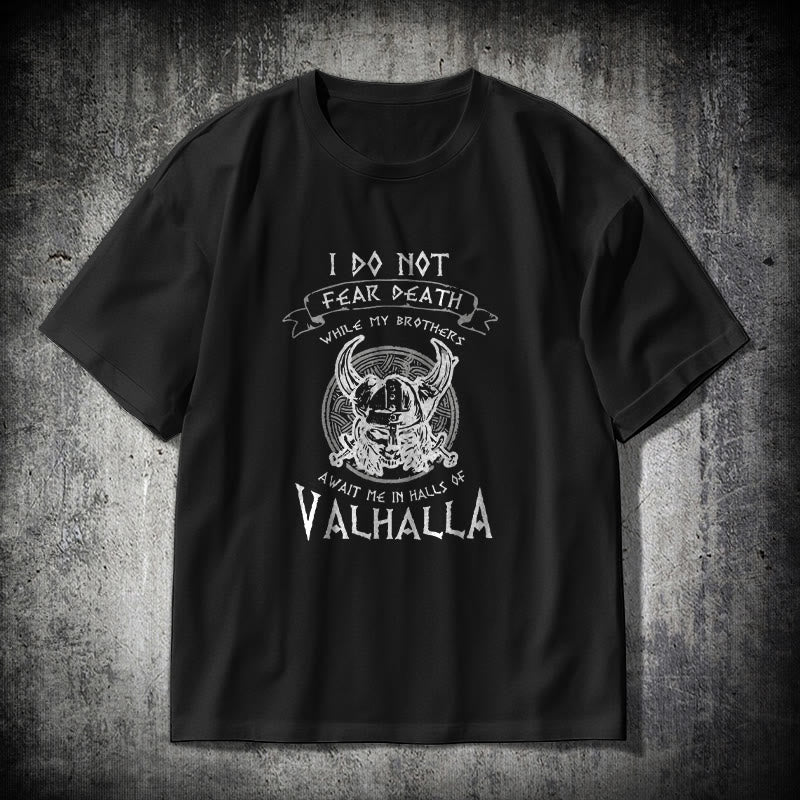 WorldNorse Do Not Fear Death Valhalla T-shirt - Black - 2XL - image 0