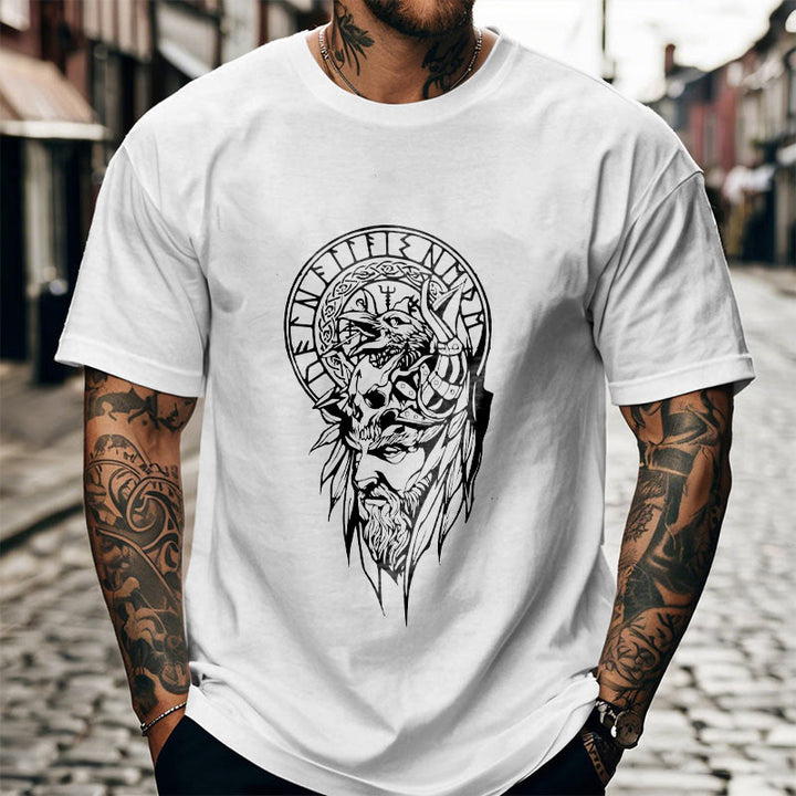 WorldNorse Vegvisir Wolve Celtic T-shirt